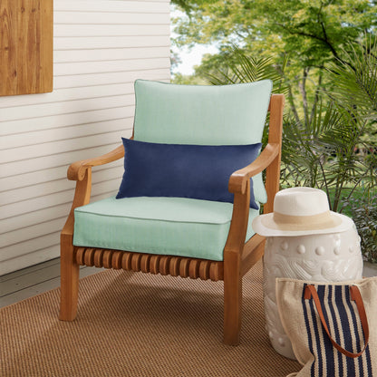 Oakley Sunbrella Solid Indoor/ Outdoor Corded Pillow and Chair Cushion Set