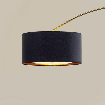 Lampe de sol à arche rétractable Orbita 81H à LED, intensité variable, ampoule incluse, finition laiton antique.