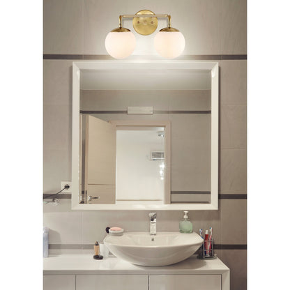 Globe Metal/Frosted Glass Modern LED Vanity, by JONATHAN Y