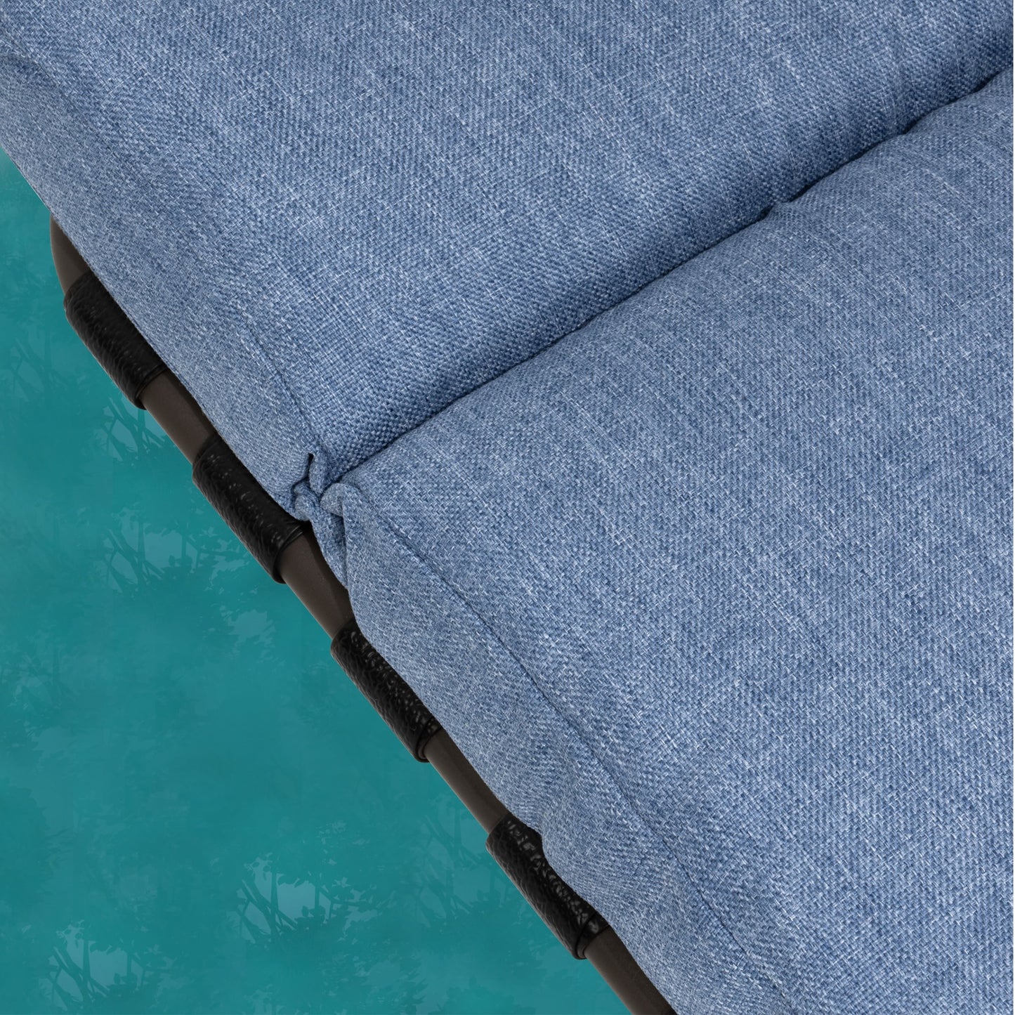 Chaise longue de jardin réglable pour extérieur avec coussin, pour plage ou bord de piscine