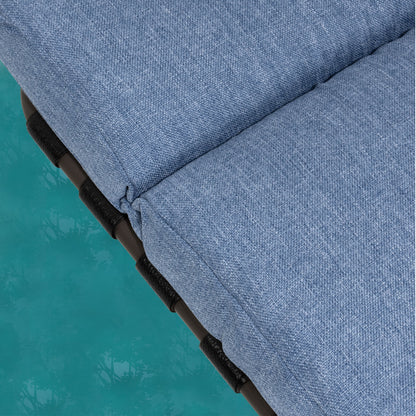 Chaise longue de jardin réglable pour extérieur avec coussin, pour plage ou bord de piscine