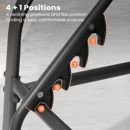 Chaise longue de jardin réglable pour extérieur avec coussin, pour plage ou bord de piscine