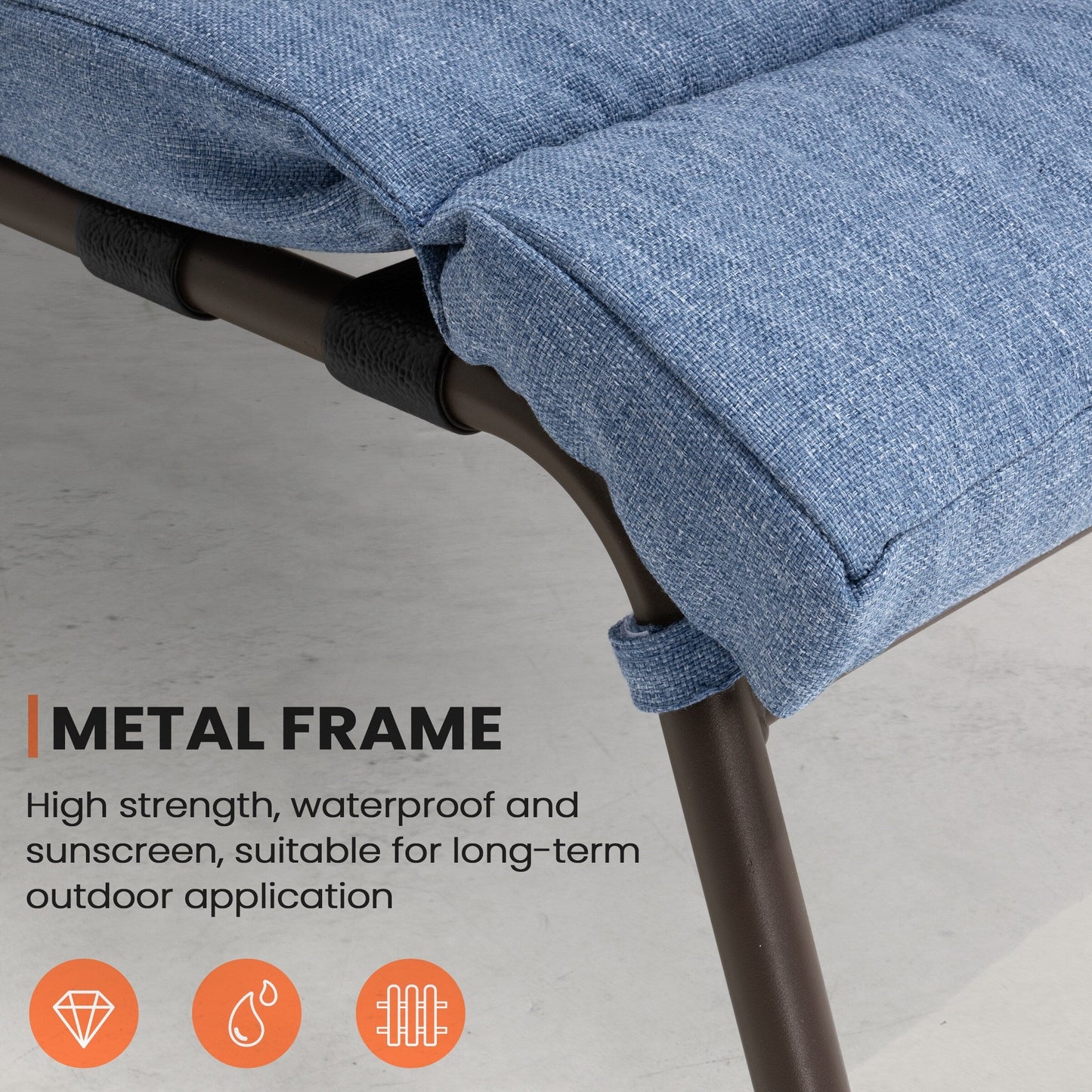 Chaise longue de jardin réglable pour extérieur avec coussin, pour plage ou bord de piscine