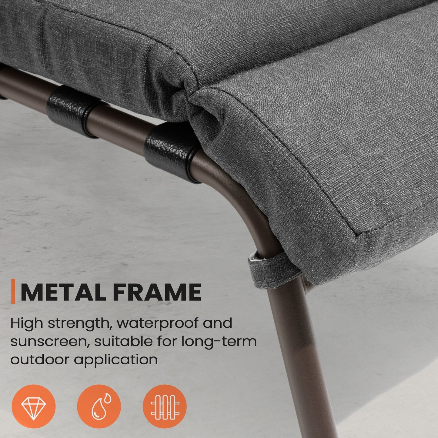 Chaise longue de jardin réglable pour extérieur avec coussin, pour plage ou bord de piscine