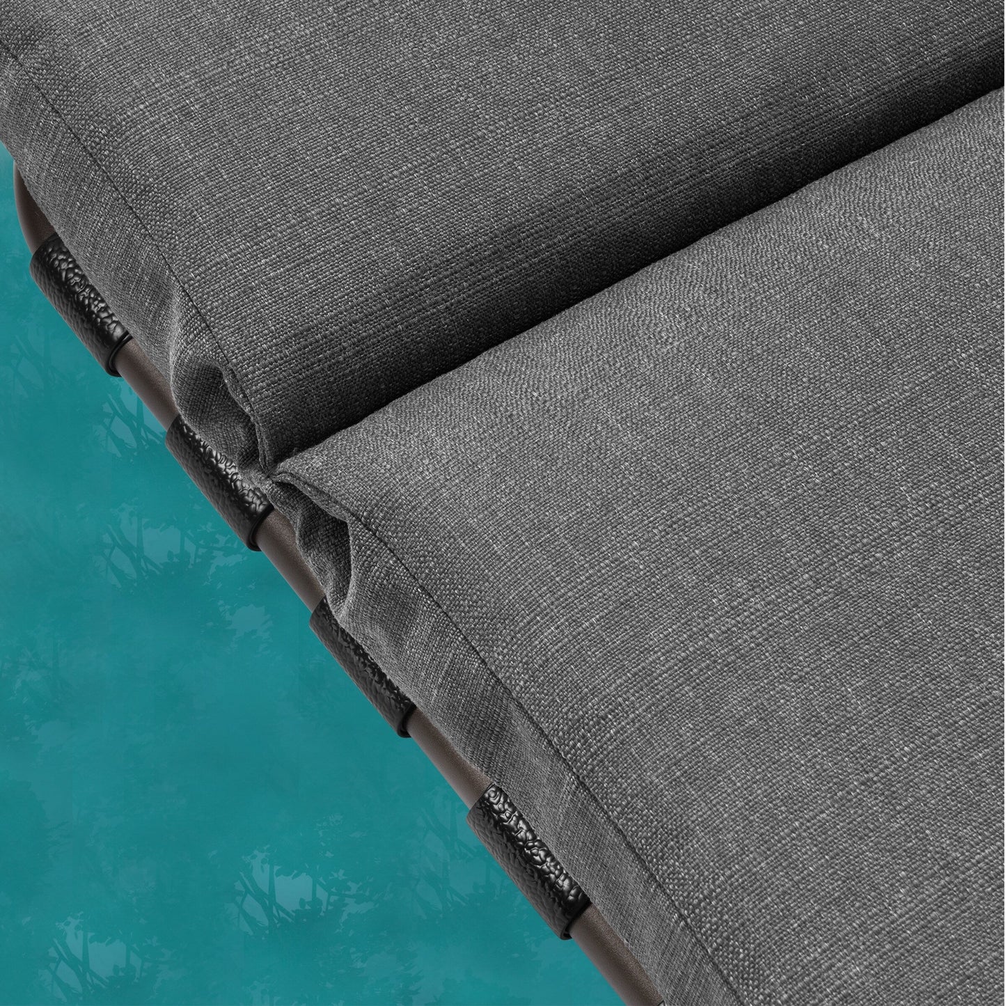 Chaise longue de jardin réglable pour extérieur avec coussin, pour plage ou bord de piscine