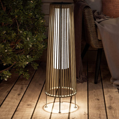 Lot de 2 lampes solaires d'extérieur, lampes solaires en osier pour terrasse, résistantes aux intempéries, étanches, pour véranda, jardin, cour.