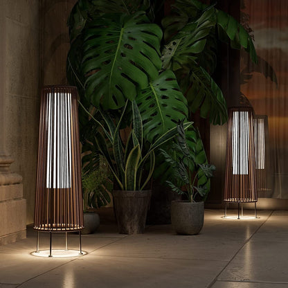 Lot de 2 lampes solaires d'extérieur, lampes solaires en osier pour terrasse, résistantes aux intempéries, étanches, pour véranda, jardin, cour.