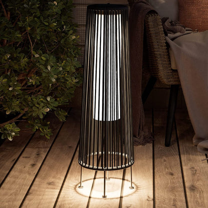Lot de 2 lampes solaires d'extérieur, lampes solaires en osier pour terrasse, résistantes aux intempéries, étanches, pour véranda, jardin, cour.