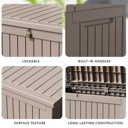 Outdoor Patio Storage Resin Lockable Deck Box