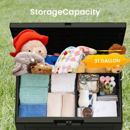 Outdoor Patio Storage Resin Lockable Deck Box
