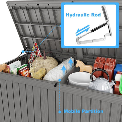 Outdoor Patio Storage Resin Lockable Deck Box