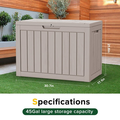 Outdoor Patio Storage Resin Lockable Deck Box