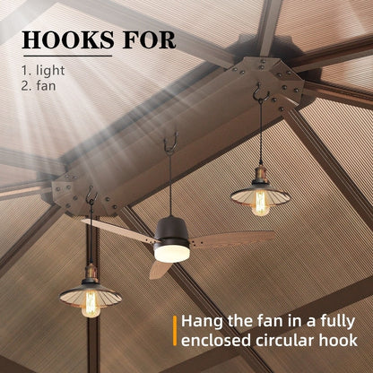 Gazebo à toit rigide pour jardin – Pergola permanente avec moustiquaire, rideaux et toit double, abri extérieur toutes saisons