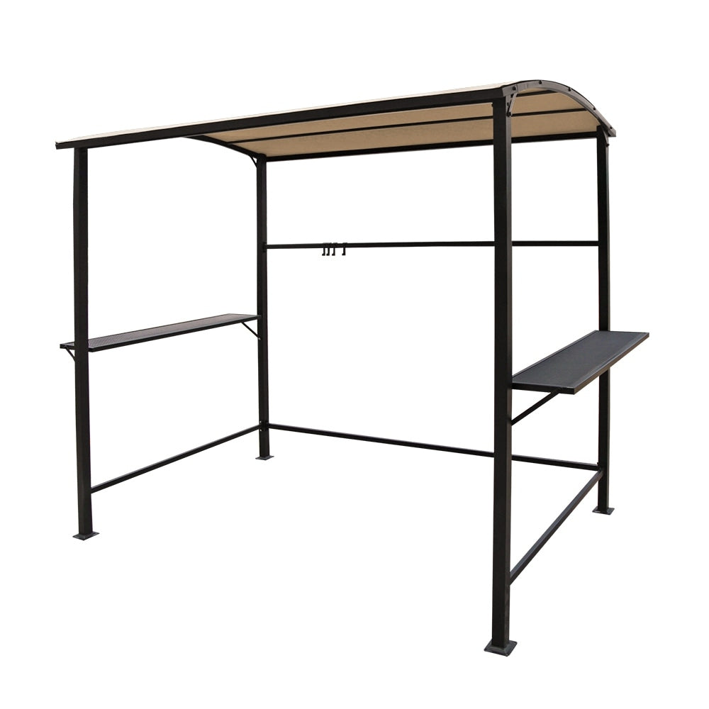 Abri de barbecue, tonnelle pour barbecue, avec cadre en acier, pour extérieur, 5 pi x 8 pi