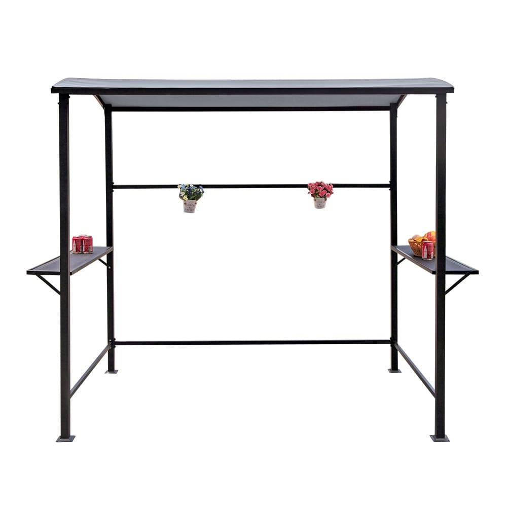 Abri de barbecue, tonnelle pour barbecue, avec cadre en acier, pour extérieur, 5 pi x 8 pi
