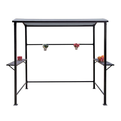 Abri de barbecue, tonnelle pour barbecue, avec cadre en acier, pour extérieur, 5 pi x 8 pi