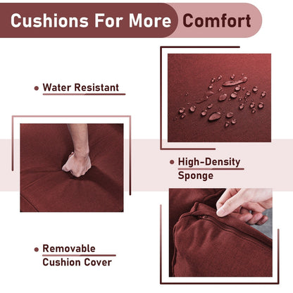 Gymojoy Chaise longue d'extérieur en osier avec base pivotante (lot de 2)