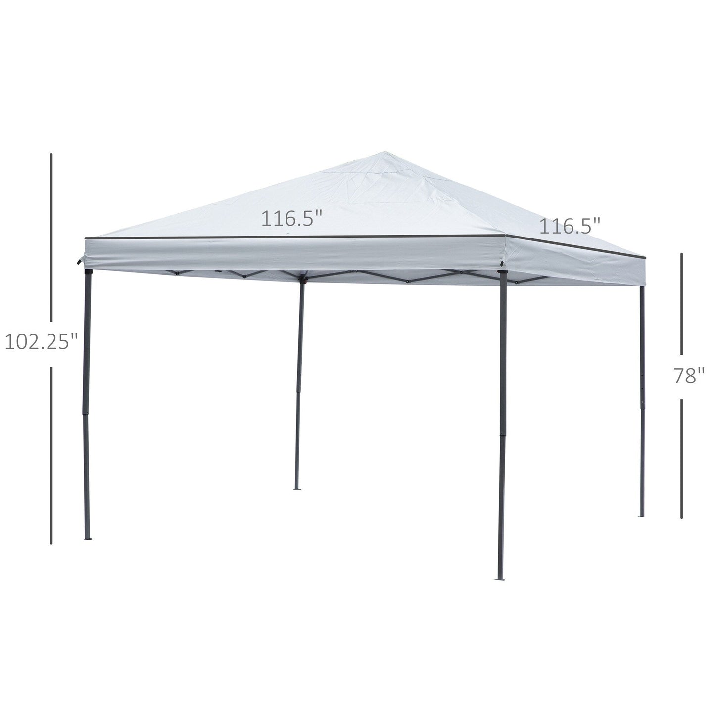 Outsunny Tente Pop-up de 3m x 3m avec parois latérales en filet amovibles, conception facile à installer, pour événements et fêtes en plein air