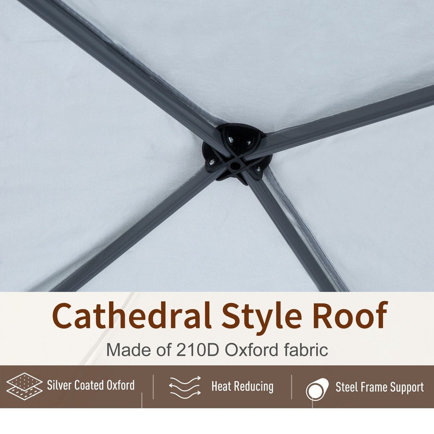 Outsunny Tente Pop-up de 3m x 3m avec parois latérales en filet amovibles, conception facile à installer, pour événements et fêtes en plein air