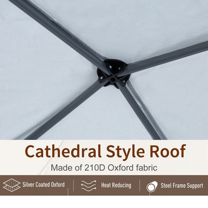 Outsunny Tente Pop-up de 3m x 3m avec parois latérales en filet amovibles, conception facile à installer, pour événements et fêtes en plein air