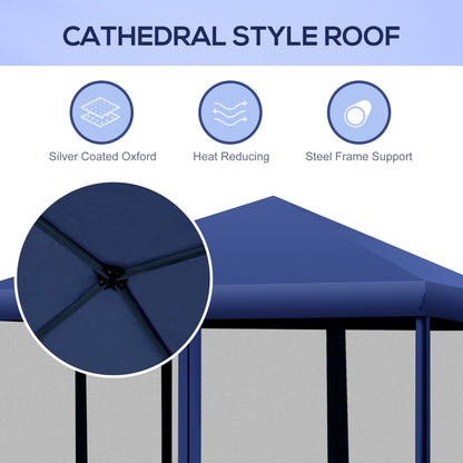 Outsunny Tente Pop-up de 3m x 3m avec parois latérales en filet amovibles, conception facile à installer, pour événements et fêtes en plein air