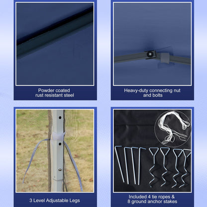 Outsunny Tente Pop-up de 3m x 3m avec parois latérales en filet amovibles, conception facile à installer, pour événements et fêtes en plein air