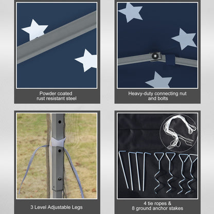 Outsunny Tente Pop-up de 3m x 3m avec parois latérales en filet amovibles, conception facile à installer, pour événements et fêtes en plein air