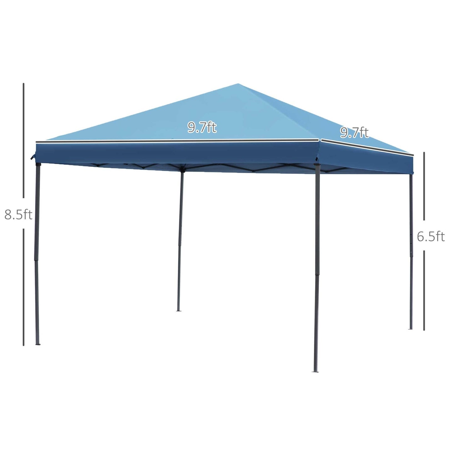 Outsunny Tente Pop-up de 3m x 3m avec parois latérales en filet amovibles, conception facile à installer, pour événements et fêtes en plein air