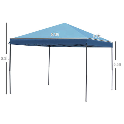 Outsunny Tente Pop-up de 3m x 3m avec parois latérales en filet amovibles, conception facile à installer, pour événements et fêtes en plein air