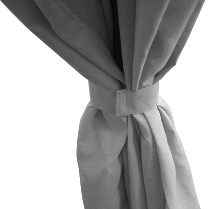 Outsunny Gazebo de Patio 3 x 4 m, Abri Extérieur avec Panneaux Lateraux, Toit Doublement Ventilé, Structure en Acier