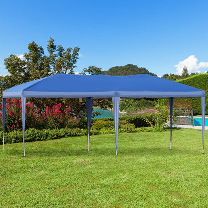 Caravane Pop-up Outsunny ultra-résistante avec cadre robuste, toit pare-UV et sac de transport pour patio, jardin, plage, cour arrière