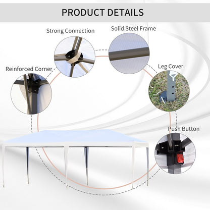 Caravane Pop-up Outsunny ultra-résistante avec cadre robuste, toit pare-UV et sac de transport pour patio, jardin, plage, cour arrière