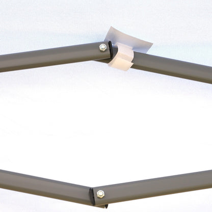 Caravane Pop-up Outsunny ultra-résistante avec cadre robuste, toit pare-UV et sac de transport pour patio, jardin, plage, cour arrière