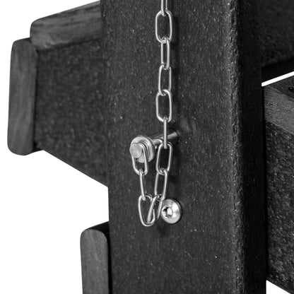 Outsunny Chaise de jardin pliante Adirondack, chaise de plage en plastique résistant aux intempéries en HDPE pour terrasse, pont et mobilier de jardin