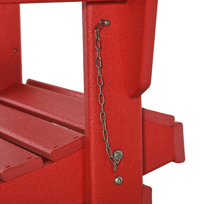 Outsunny Chaise de jardin pliante Adirondack, chaise de plage en plastique résistant aux intempéries en HDPE pour terrasse, pont et mobilier de jardin