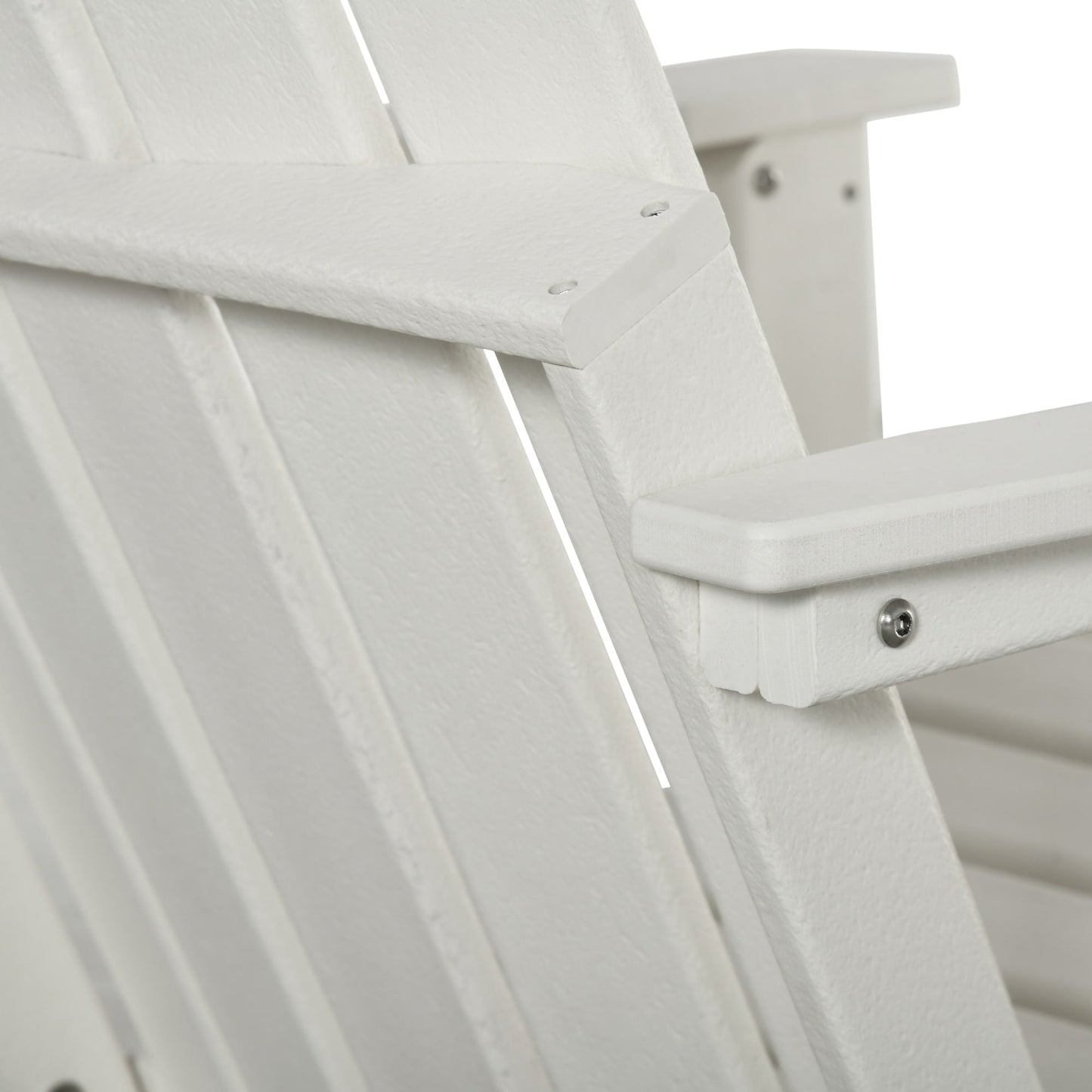 Outsunny Chaise de jardin pliante Adirondack, chaise de plage en plastique résistant aux intempéries en HDPE pour terrasse, pont et mobilier de jardin