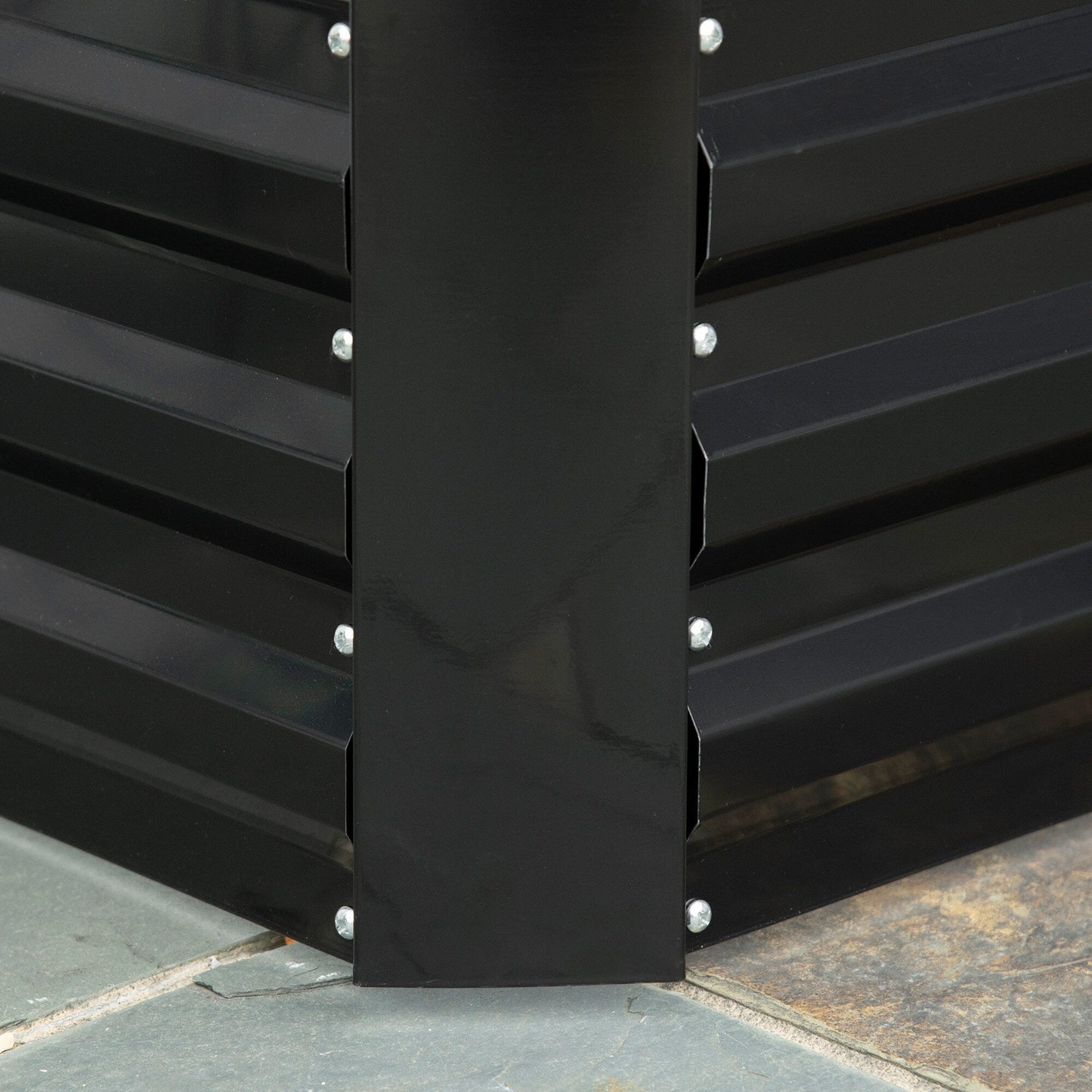 Outsunny Raised Garden Bed, 71 x 36 x 23 Galvanized Steel Planters for Outdoor Plants with Reinforced Rods