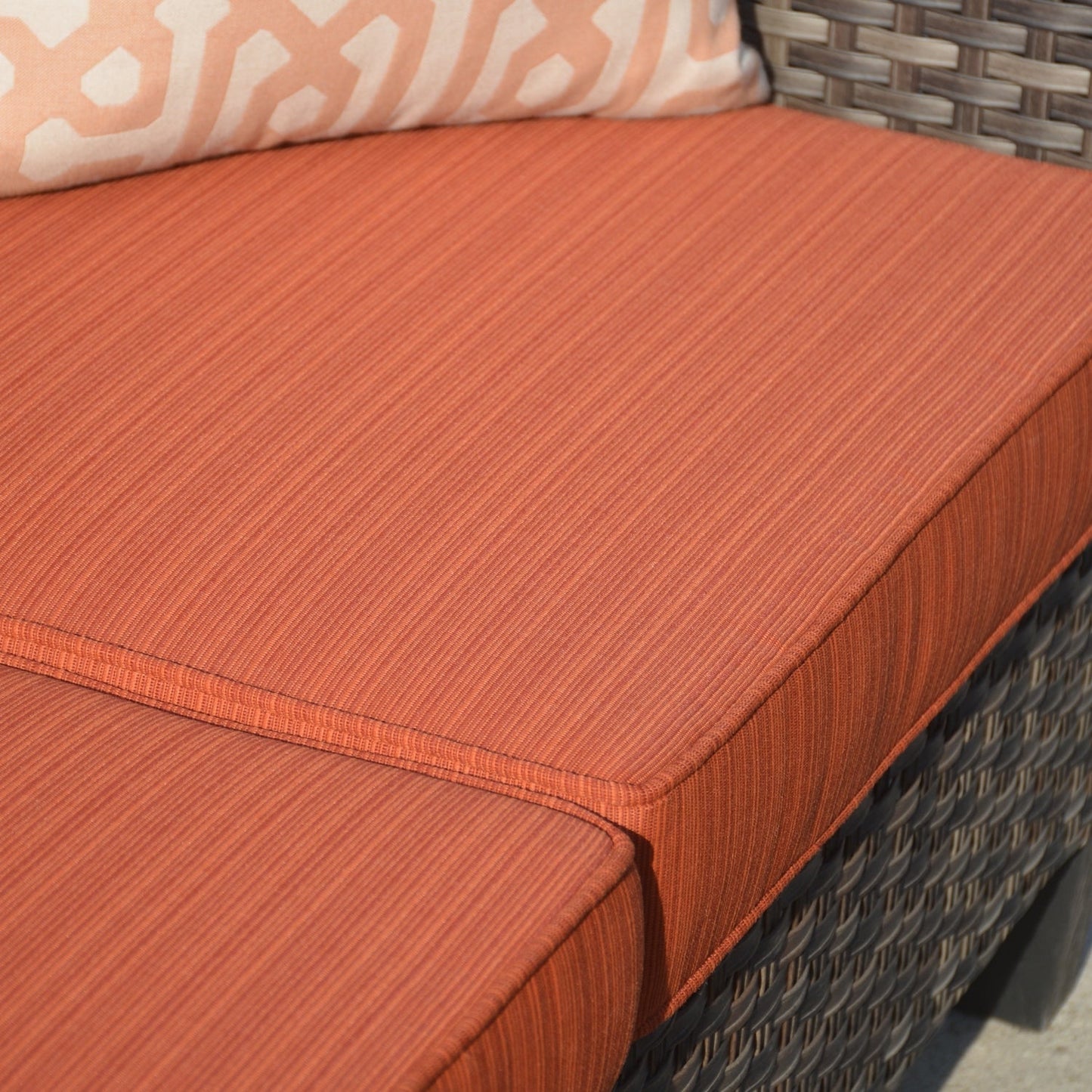 OVIOS Ensemble de meubles de jardin en rotin pour extérieur, 5 pièces, avec dossier haut.