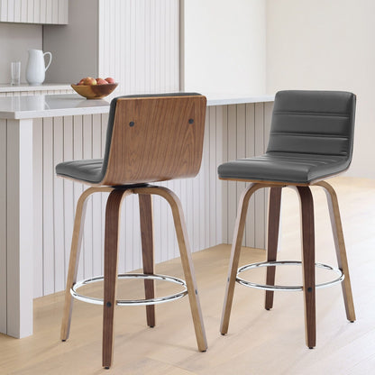 Tabourets de bar/comptoir pivotants en simili cuir 26/29, lot de 2/3