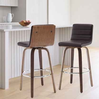 Tabourets de bar/comptoir pivotants en simili cuir 26/29, lot de 2/3