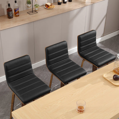 Tabourets de bar/comptoir pivotants en simili cuir 26/29, lot de 2/3