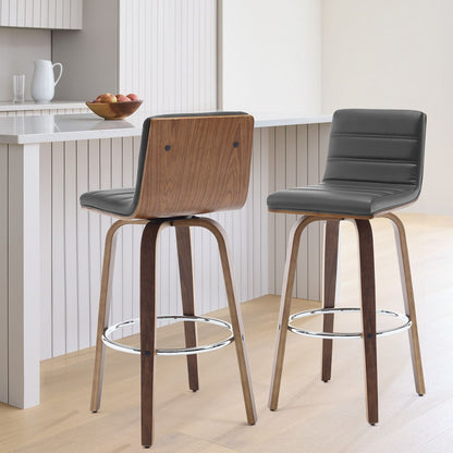 Tabourets de bar/comptoir pivotants en simili cuir 26/29, lot de 2/3