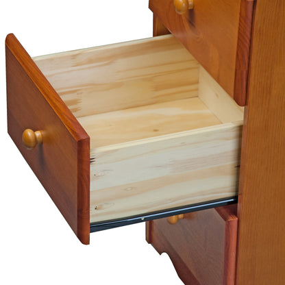 Palace Imports Table de chevet 100 % bois massif avec 3 tiroirs et poignées en métal ou en bois