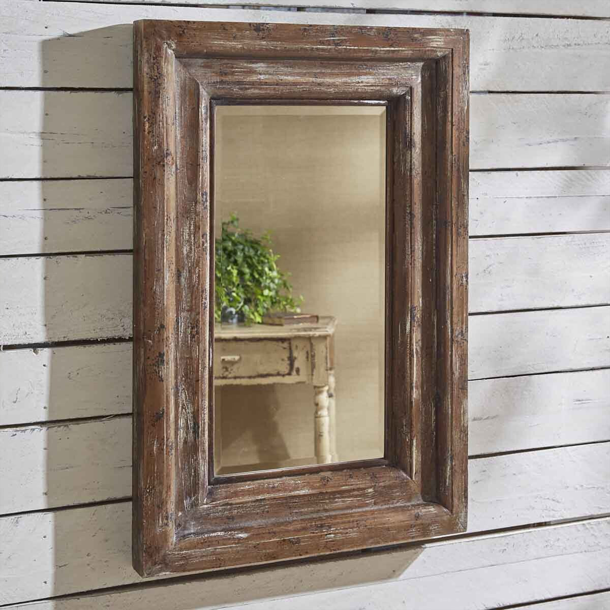 Miroir en bois vieilli Park Designs 36H - Brun - 36H x 24L x 2.75P