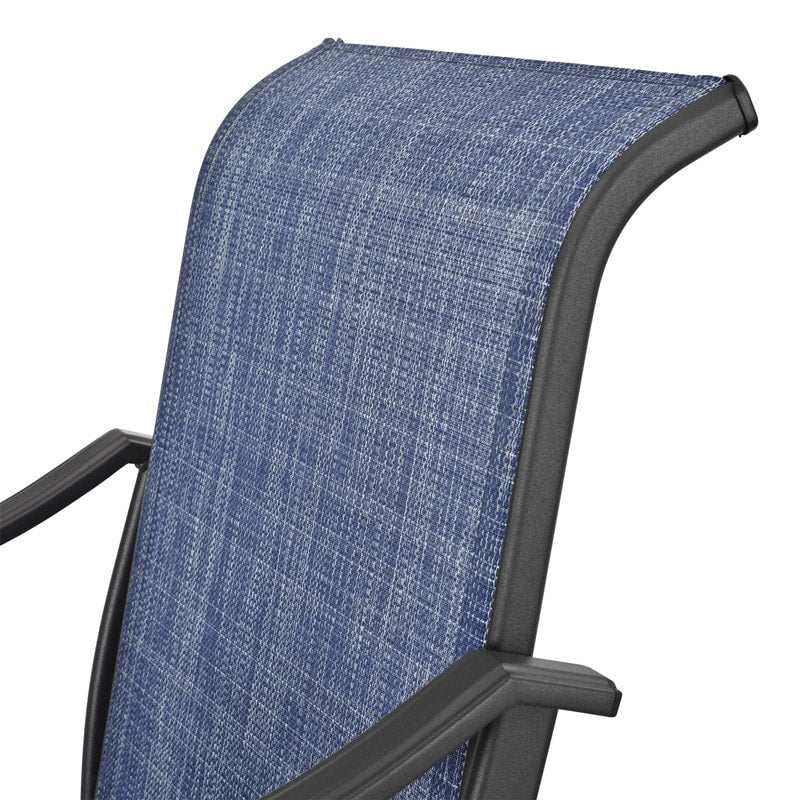 Chaise de bar à dossier haut et pivotante en métal pour extérieur, modèle Patio Festival (lot de 2)