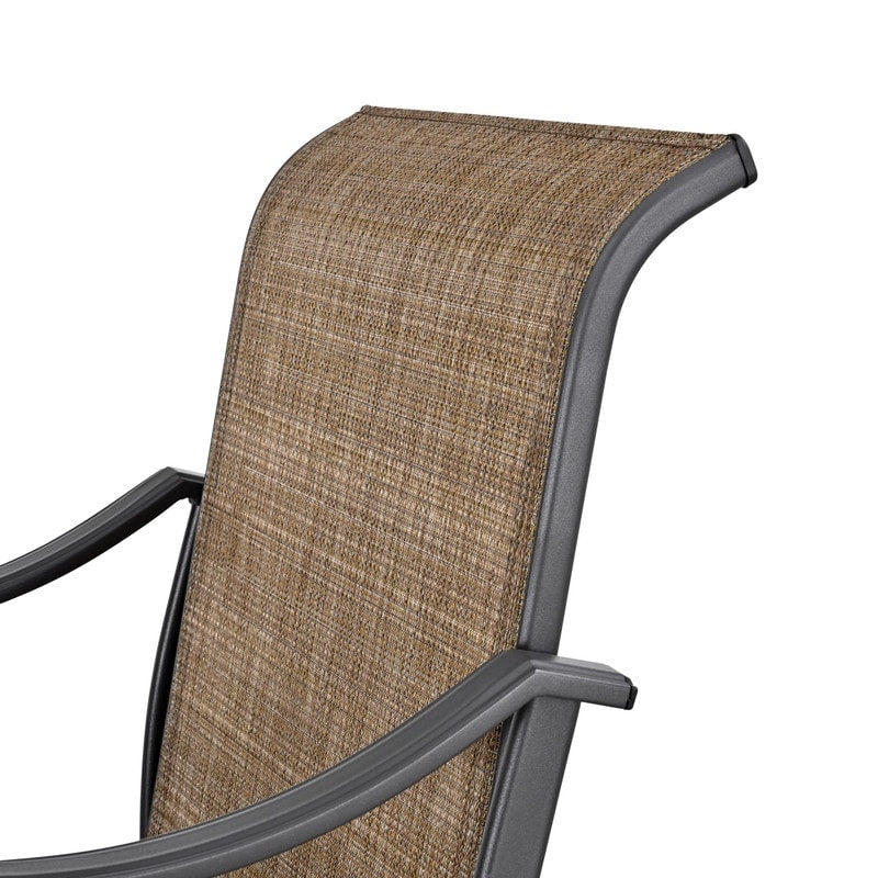 Chaise de bar à dossier haut et pivotante en métal pour extérieur, modèle Patio Festival (lot de 2)