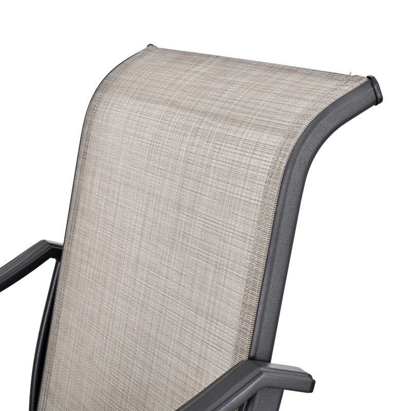 Chaise de bar à dossier haut et pivotante en métal pour extérieur, modèle Patio Festival (lot de 2)