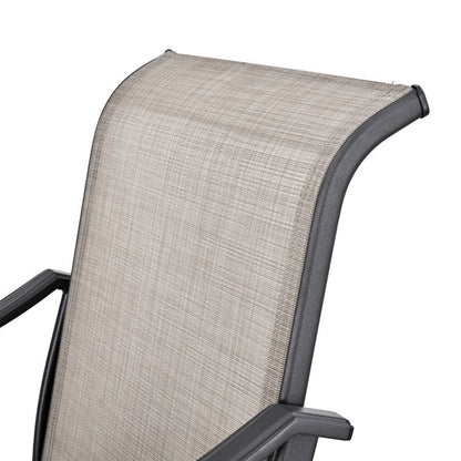 Chaise de bar à dossier haut et pivotante en métal pour extérieur, modèle Patio Festival (lot de 2)