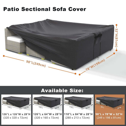 Waterproof Patio Furniture Set Cover Outdoor Sectional Sofa Cover