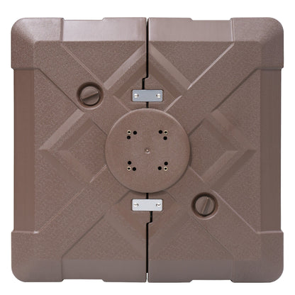 Pellebant Pied de parasol cantilever de patio de 220 lbs avec roulettes - N/A